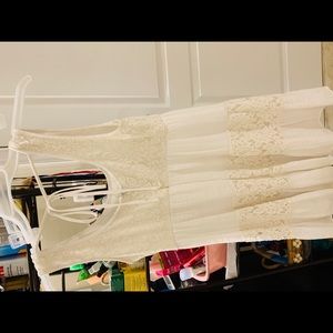 Cotton gouse  and lace Dress